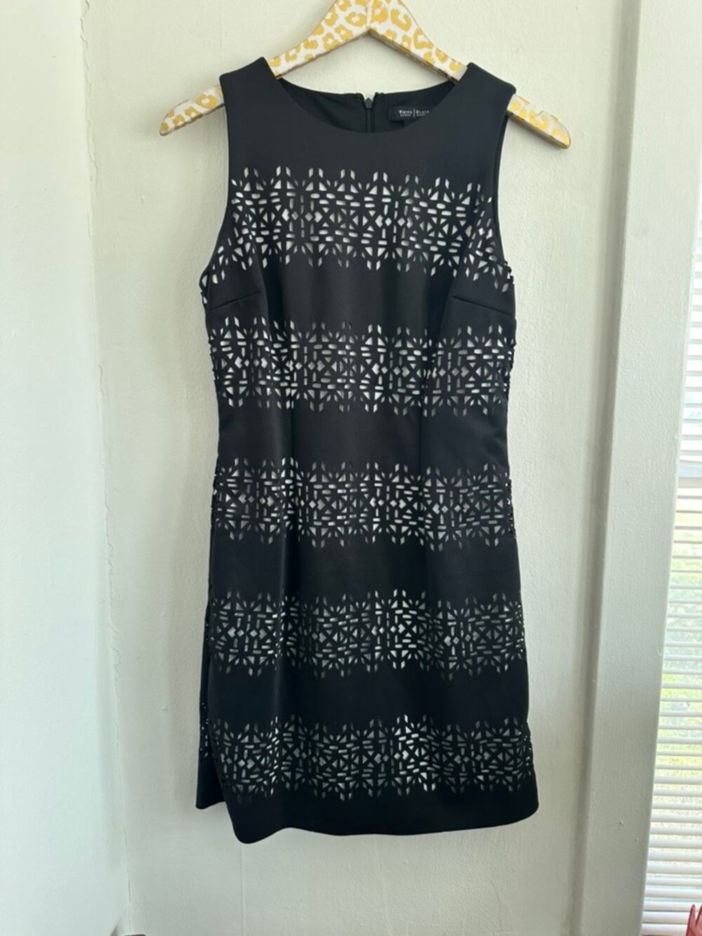 White House Black Market Women's Laser Cut Dress | Size 4